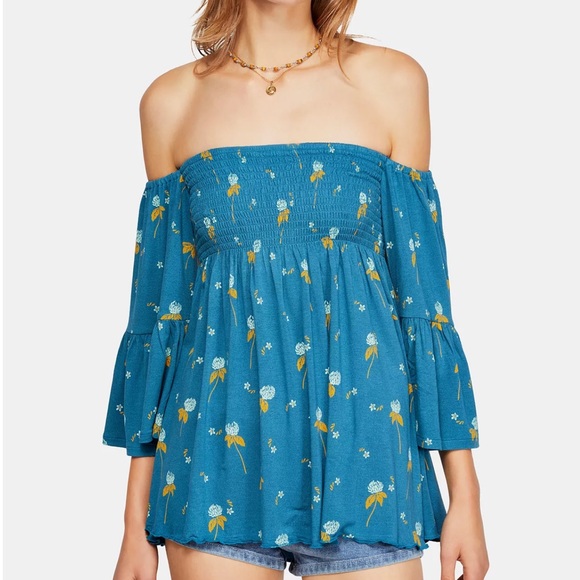 Free People Tops - Free People Lana smocked off-the-shoulder top